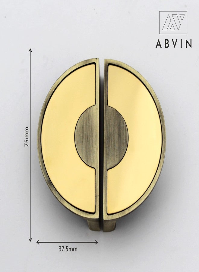 ABVIN 3" Semi Circle Antique Gold Unique Cabinet Beautiful Drawer Knobs, Decorative Dresser Drawer Pulls - 1set - Image 2